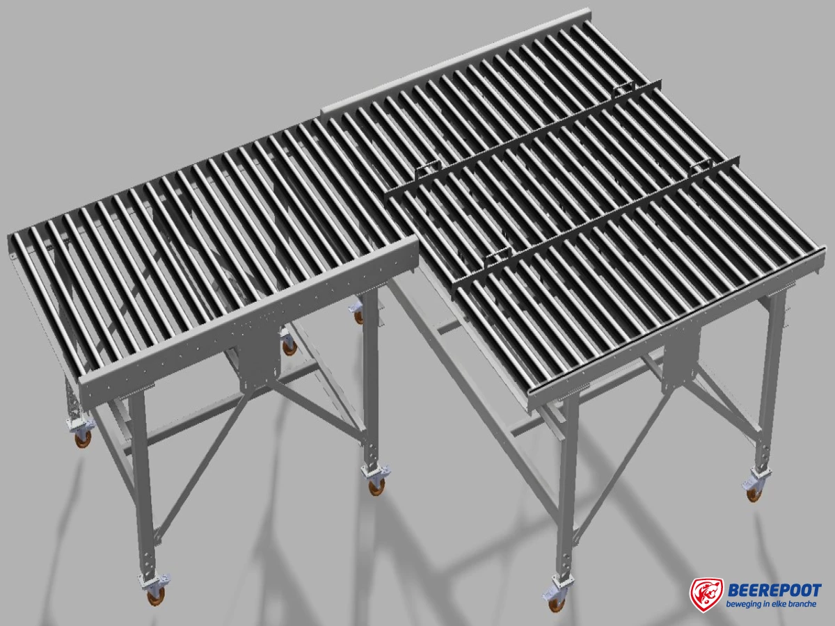 Aanvoerbanen laminop tegels